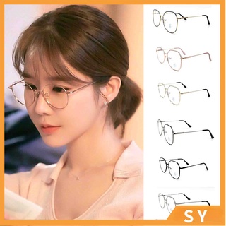 Mắt Kính Gọng Tròn Chống Ánh Sáng Xanh Trong Suốt Dành Cho Nam Nữ