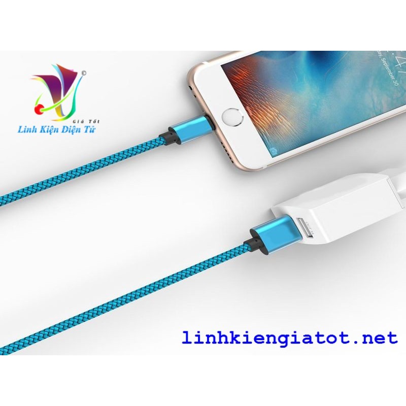 Cáp lightning iphone 5/6 dòng 2a dây dù mẫu 4