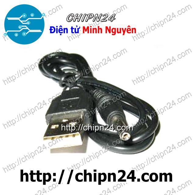 [1 SỢI] Dây chuyển USB ra Jack DC 5.5x2.1MM