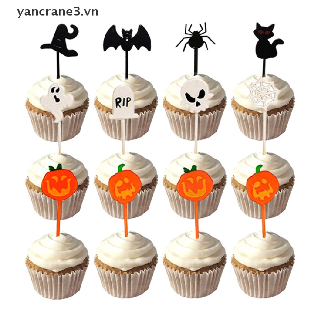 Set 10 Nĩa Ăn Trái Cây Họa Tiết Halloween Dễ Thương Cho Bé yancrane3.vn
