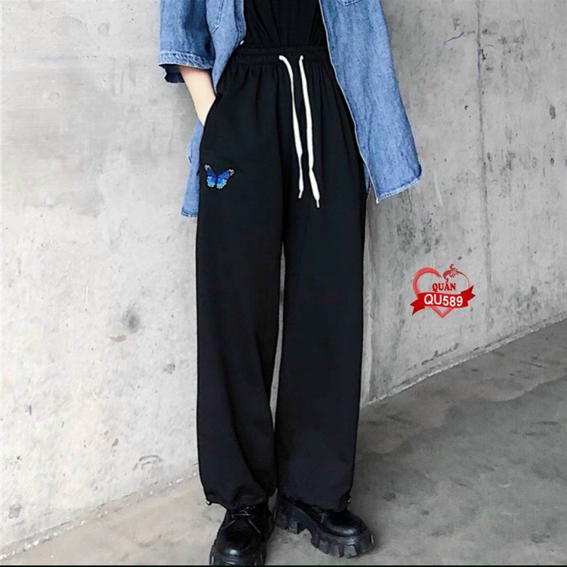 Quần Culottes Dây Rút Logo Bướm Chất Đẹp