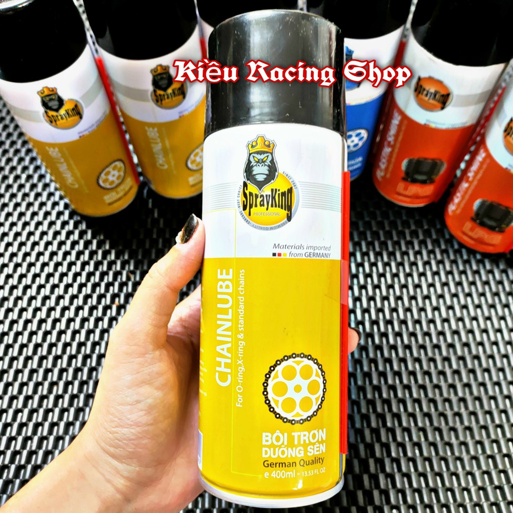 Combo Chai Xịt Vệ Sinh Sên Dưỡng Sên và Xịt Đánh Bóng Lốp xe SprayKing