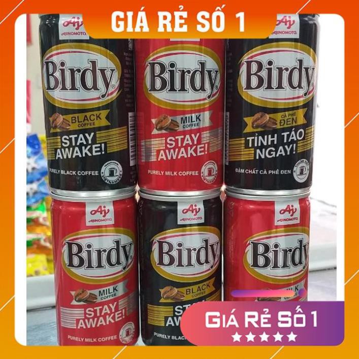 CÀ PHÊ ĐEN/ SỮA BIRDY LON 170ML (shopmh59)