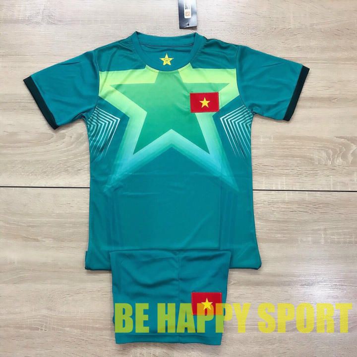 Áo Bóng Đá Trẻ Em Mùa Hè Việt Nam Xanh Lục Mới Nhất 2021 - Đồ Thể Thao PP Bởi Be Happy Sport