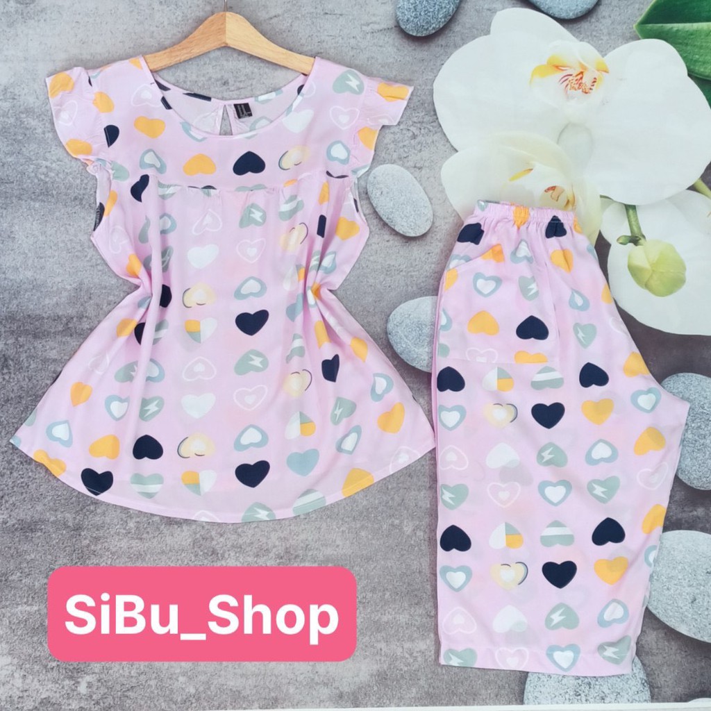 Đồ bộ nữ lửng mặc ở nhà 🏵️🌺💲FREE SHIP💲🏵️🌺 chất liệu tole hai da loại 1, mát mẻ, trẻ trung, mặc được cho bà bầu