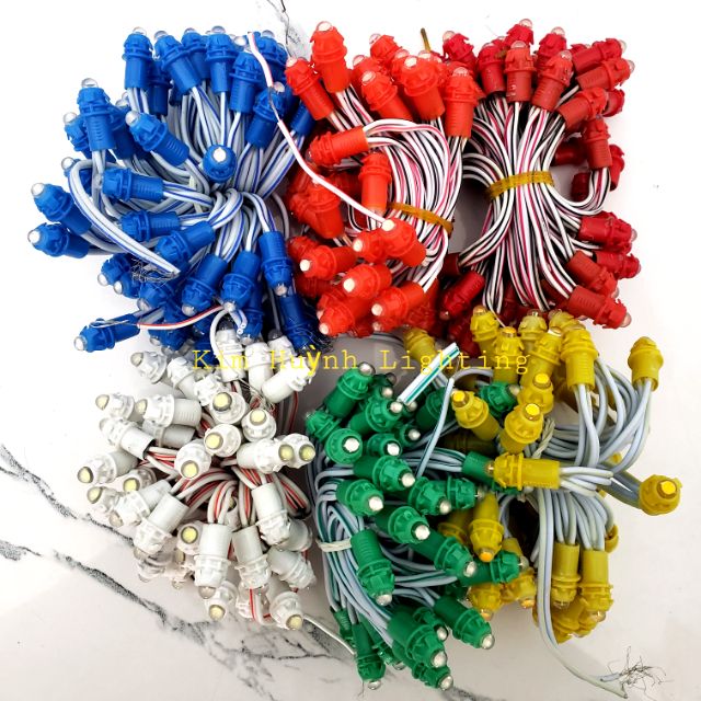 Led đúc F5 12V đế 8 ly chống thấm ngoài trời