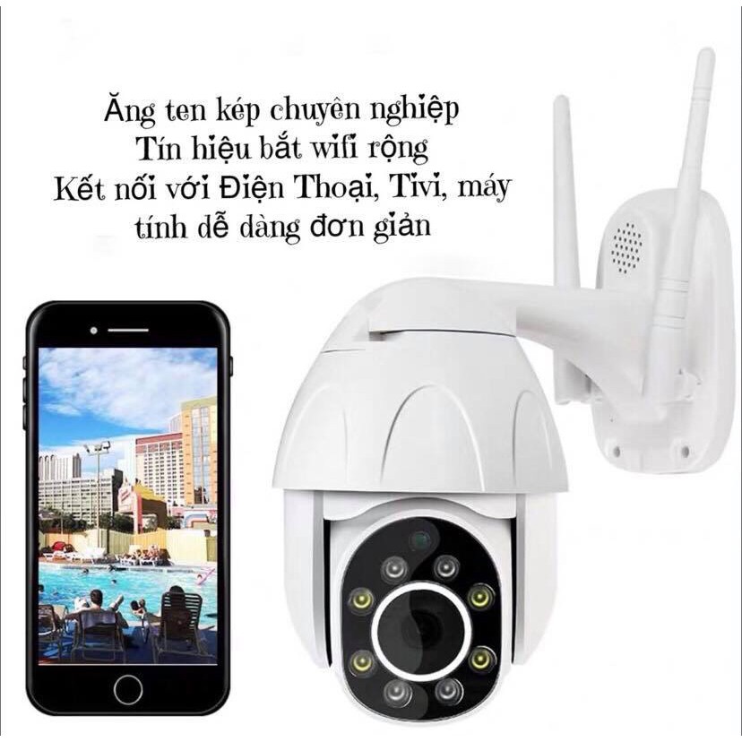 (Tặng thẻ nhớ YOOSEE 32GB, bảo hành 24 tháng)Camera xoay 360 độ PTZ,camera ngoài trời, chống nước,Xem đêm có màu