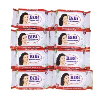 Khăn giấy ướt 20 tờ bibi phương nam / ngăn mồ hôi và mụn cám
