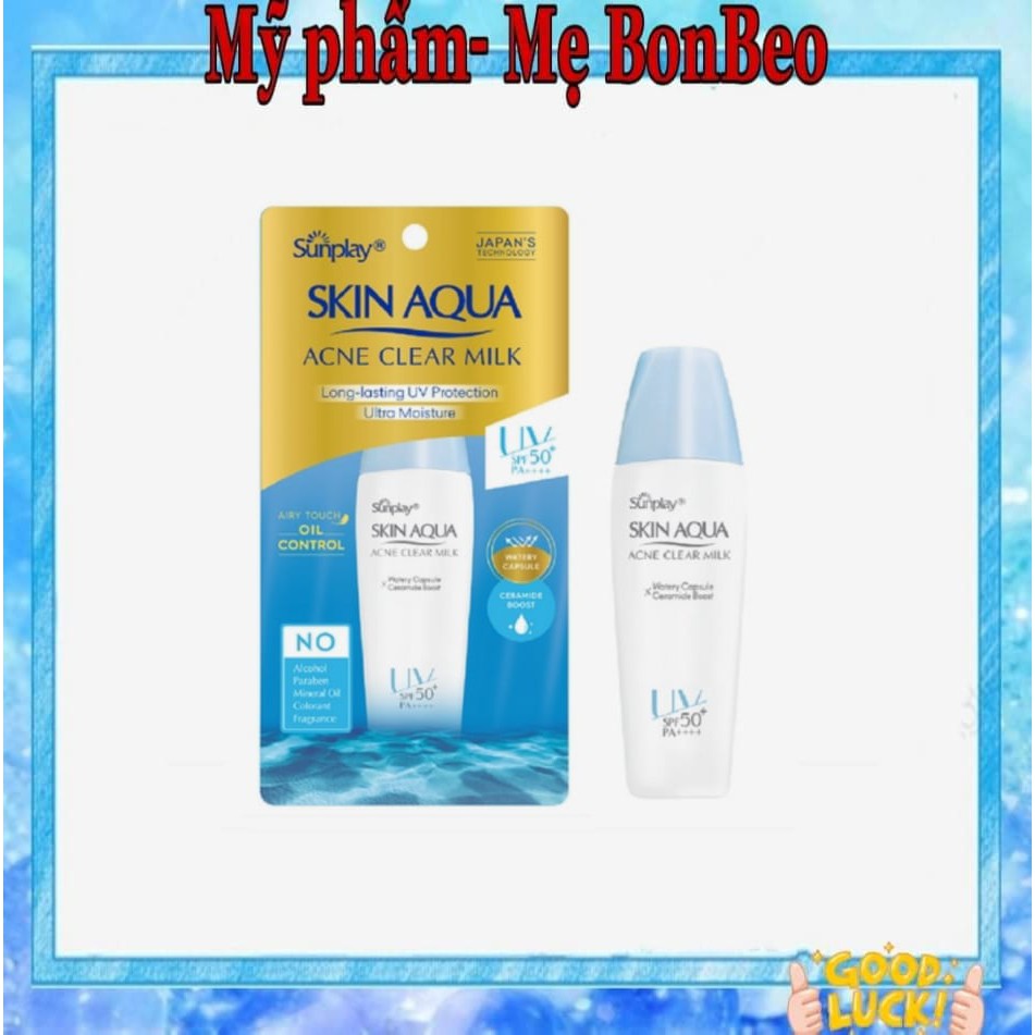 (Mẫu mới) Sữa chống nắng dưỡng da ngừa mụn Sunplay Skin Aqua SPF50 25g