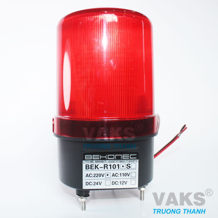 Đèn quay Led không còi BEKONEC - BEK - 1022R - 220V AC - Đỏ - Thái lan