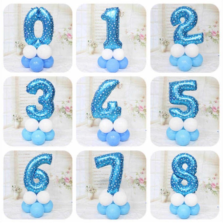 Bong Bóng Hình Chữ Số To 70cm Lá Nhôm 0-9, Bong Bóng Số Tuổi Trang Trí Tiệc Sinh Nhật Happy Birthday