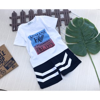 ĐỒ BỘ BÉ TRAI NGẮN TAY IN CHỮ ARMANI EXCHANGE SIZE 1-8 (9-22kg)