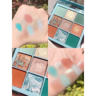 [Hàng mới về] Bảng phấn mắt Hudamoji với 9 màu sắc sáng bóng lì mịn long lanh thời trang