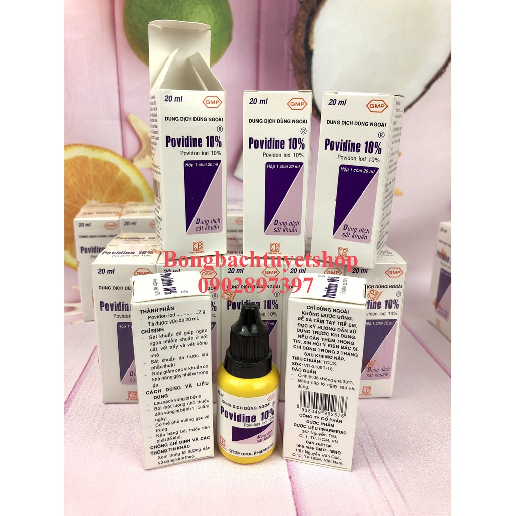 Thuốc tím sát trùng Povidine 20ml ( 1 Chai ) - Thuốc Povidine 20ml