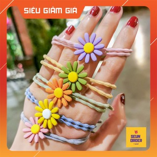 Dây buộc tóc hình hoa nhiều màu hot trend 2020