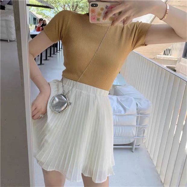 [HÀNG QUẢNG CHÂU] Áo Len Tăm, Áo Dệt Kim Cộc Tay Hàng Quảng Châu