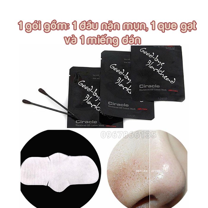 Miếng Dán Lột Mụn/Đẩy Mụn Đầu Đen Goodbye BlackHead Ciracle Hàn Quốc