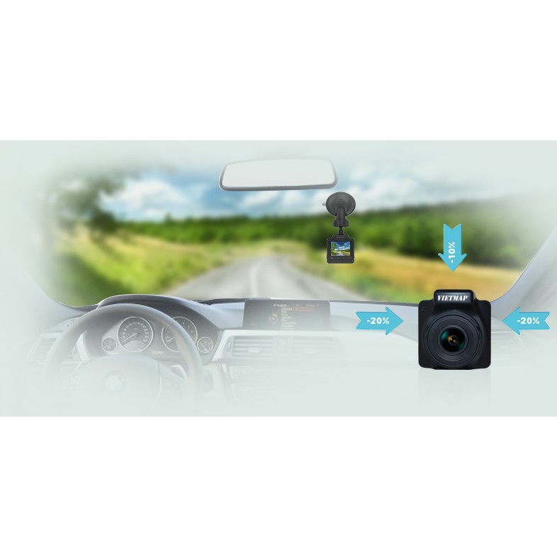 Camera hành trình Vietmap IR23 hồng ngoại, GPS + Kèm thẻ Nhớ - Hãng phân phối chính thức