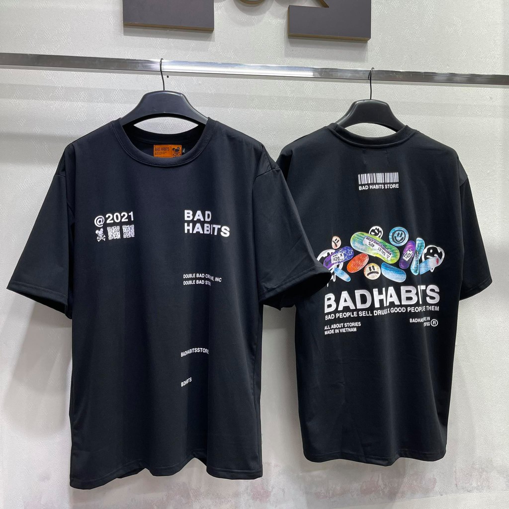 Áo thun BAD HAPPY PILLS nam nữ Kun shop full tag | BigBuy360 - bigbuy360.vn