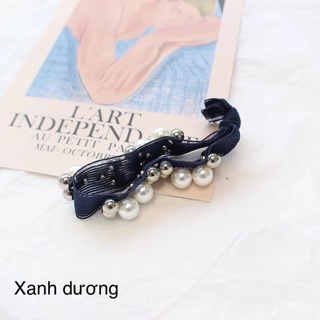 Dây cột tóc thun mỏng đính hạt Hàn Quốc