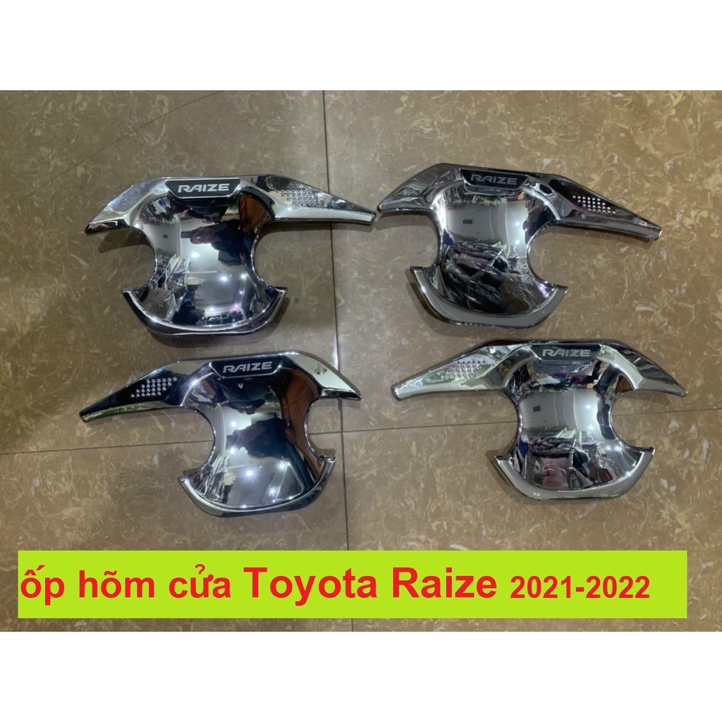 Ốp hõm cửa xe Toyota Raize 2021- 2022 mạ crom cao cấp- Giá 1 bộ