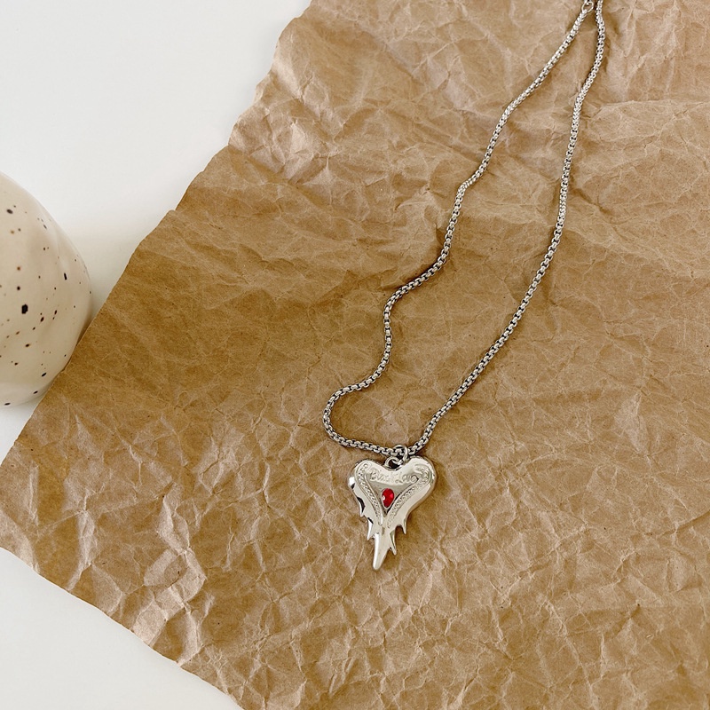 Dây Chuyền Mặt Trái Tim Đính Đá 19A1241 Phong Cách Hàn Quốc Thời Trang Sang Trọng Cho Nữ