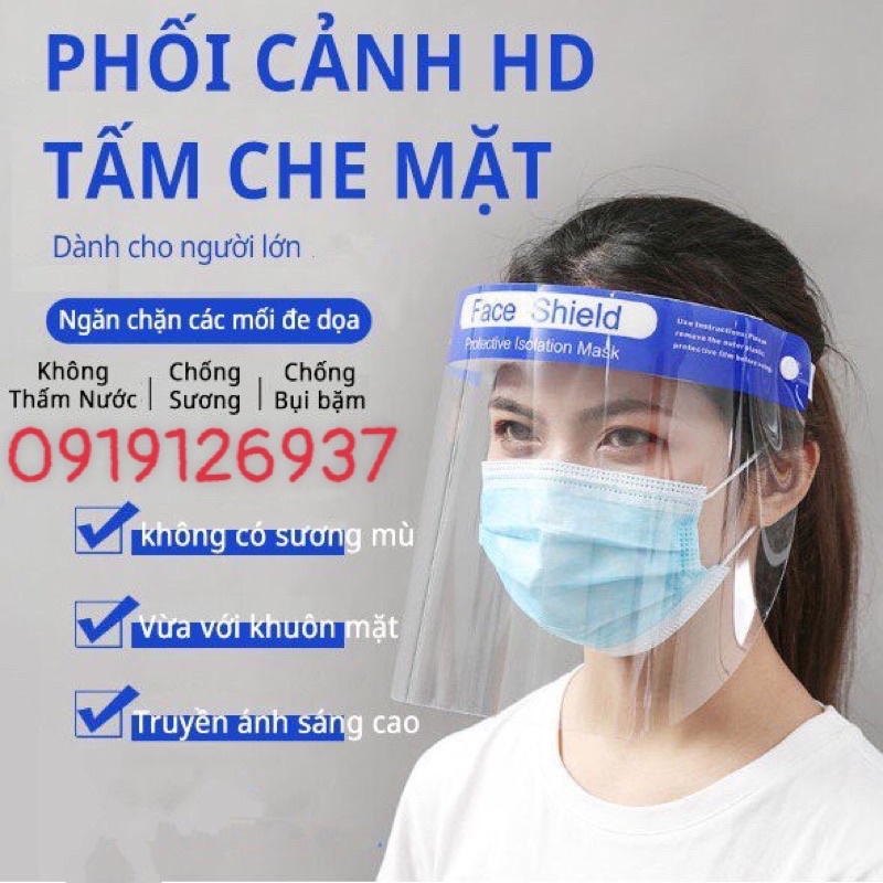 [GIAO HÀNG LIÊN QUẬN: 0919126937  ] tấm chắn giọt bắn, mặt nạ phòng dịch loại tốt FACESHIELD