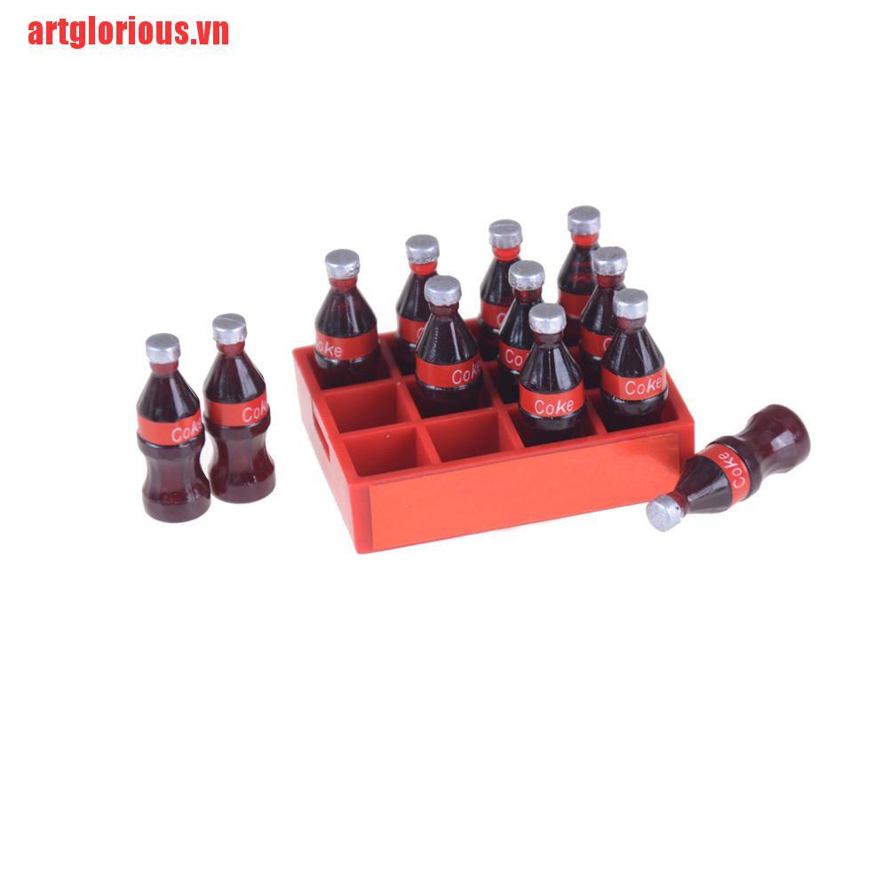 【artglorious】13pcs/set 1:12 Mini Coke Tray Model Toys Dollhouse Miniature Toy D