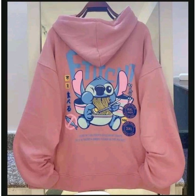 ÁO KHOÁC HOODIE FROM RỘNG IN HÌNH STITCH ĂN Mỳ