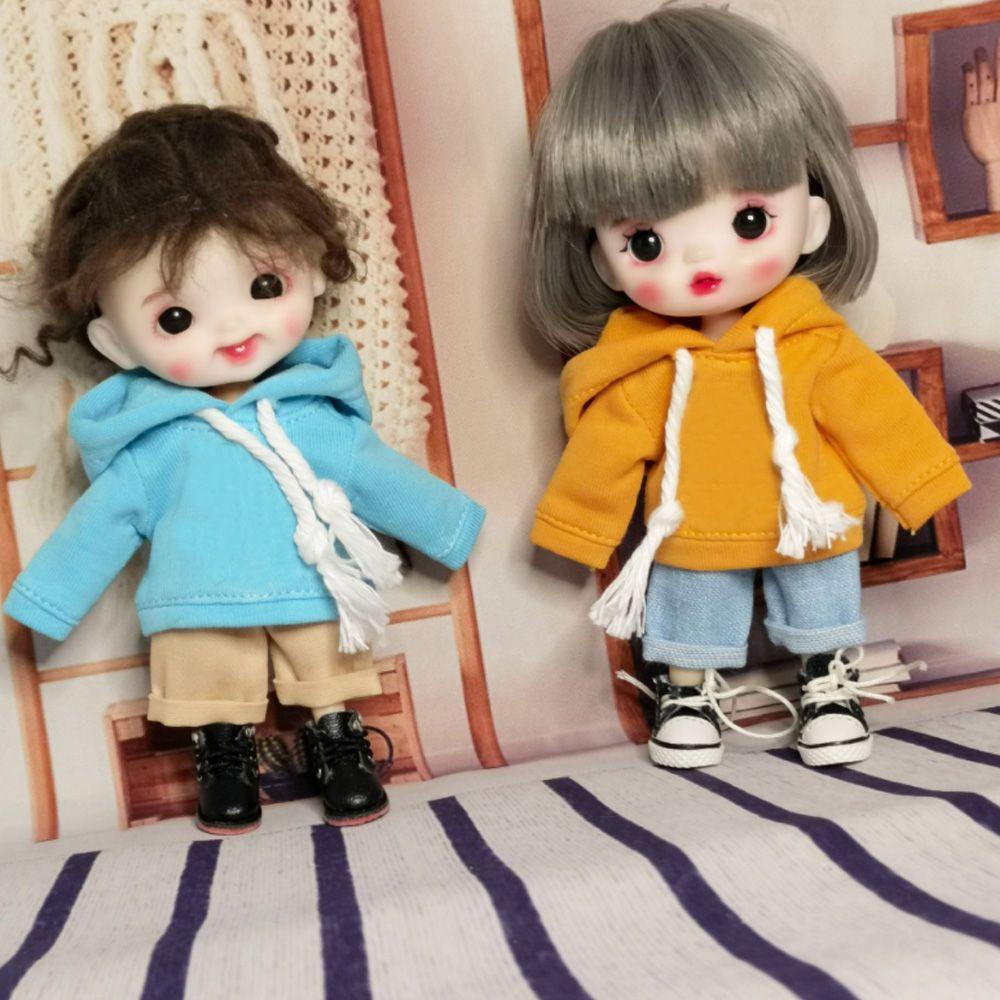 Set Áo Hoodie Và Quần Short Cho Búp Bê 1 / 6 1 / 12 12~16cm