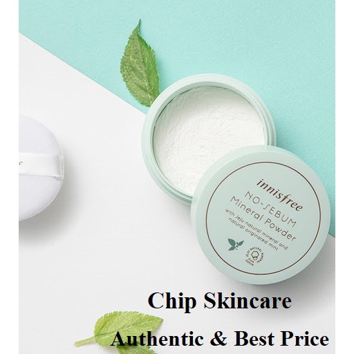 Phấn Phủ Bột Kiềm Dầu Innisfree No Sebum Mineral Powder Chip Skincare