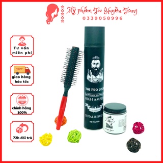 Combo gôm sáp the pro lock + wax clay wax trắng tạo kiểu giữ nếp cho tóc. hàng chính hãng