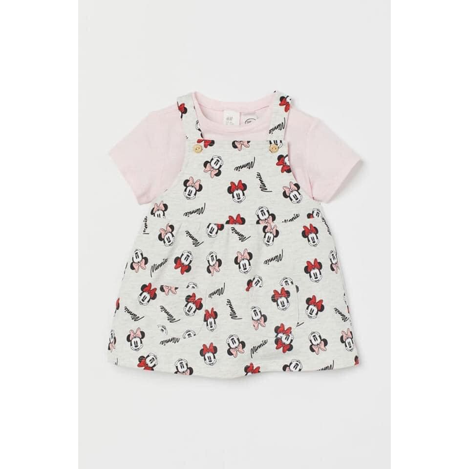 Set yếm ao Mickey hồng
