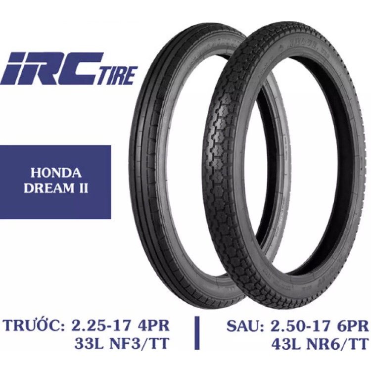 [HN] Lốp xe máy dream IRC Inoue 2.25-17 NF3/2.50-17 NR6 chính hãng Inoue Việt Nam