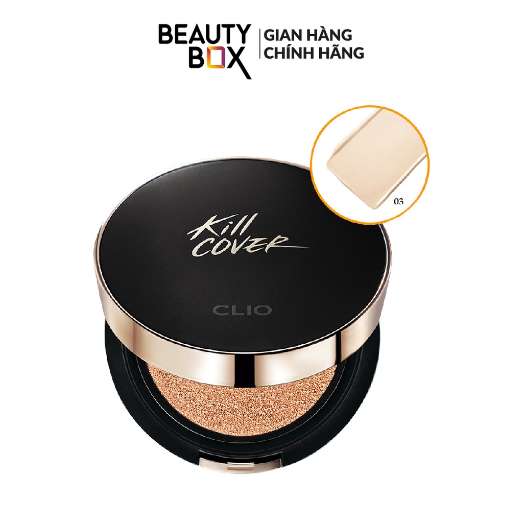 Phấn Nước Kiềm Dầu Lâu Trôi CLIO KILL COVER FIXER CUSHION SPF50+ PA+++ 15G (Tặng 1 lõi refill)