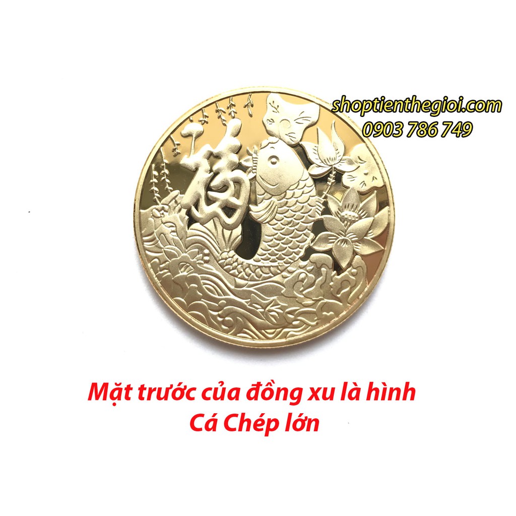 Đồng Xu 2 Mặt Hình 9 Con Cá Chép Hóa Rồng Mang Lại Tài Lộc Hanh Thông - TMT Collection - MS027 TMT-COLLECTION