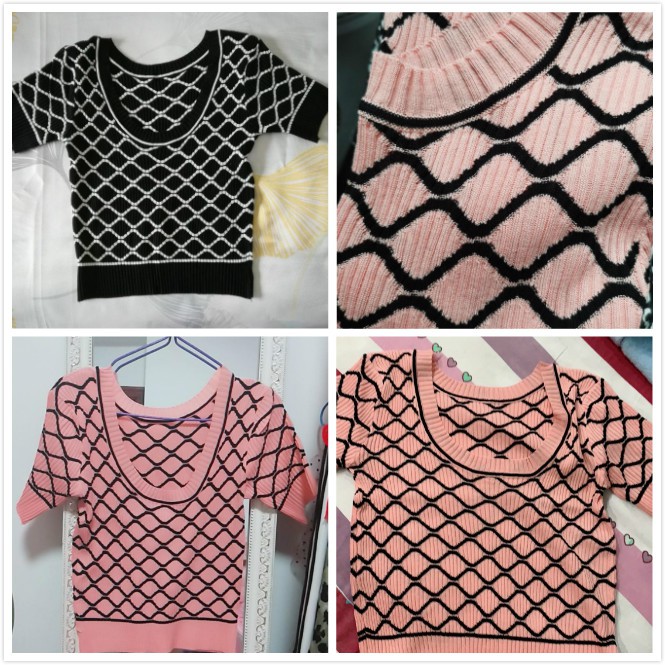 Girls Summer Short Sleeve Knit Pink Shirt