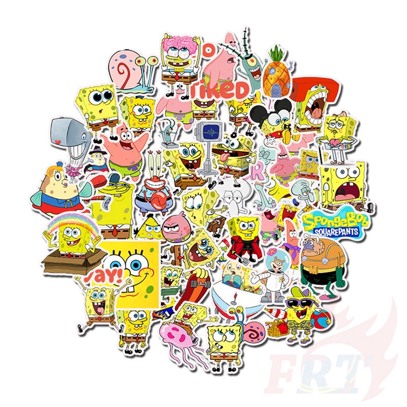❉ SpongeBob SquarePants - Series 01 Cartoon TV Shows Stickers ❉ 50Pcs/Set DIY Fashion Doodle Decals Stickers