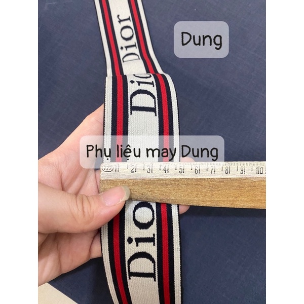 Thun lưng váy quần kiểu màu đen be bảng 5cm