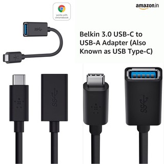 Cáp USB-C to USB-A 3.0 Belkin F2CU036btBLK