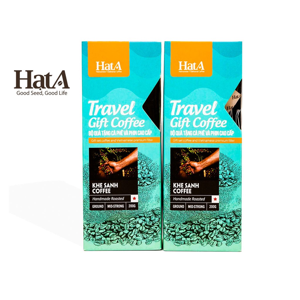 Cà phê Khe Sanh Hạt A Cafe Travel Gift Coffee 100% hạt Arabica nguyên chất hương vị đậm vừa 200gr