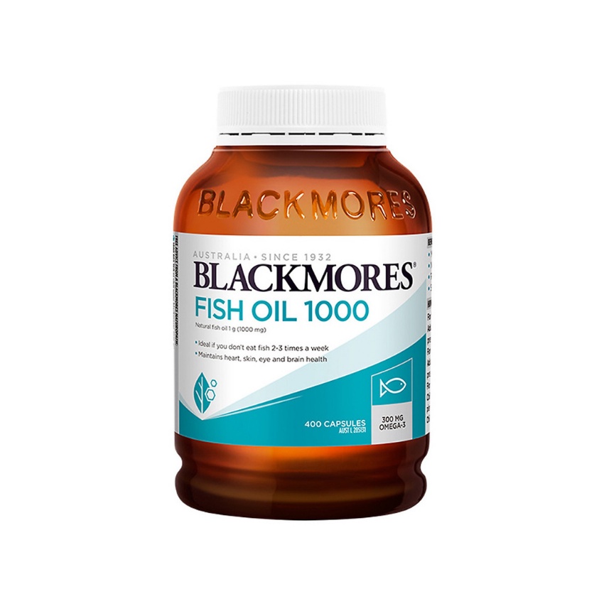dầu cá úc Blackmores Fish Oil Odourless 400 viên không mùi bổ trợ sức khỏe tim mạch mắt não mọi lứa tuổi- mẹ bean bon