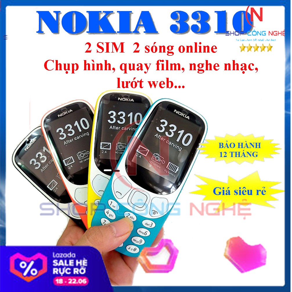 [HOT HOT] Điện thoại Nokia 3310 2 sim giá rẻ BẢO HÀNH 12 THÁNG