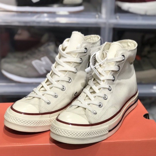 Giày thể thao Cv cao cổ trắng kem Giày sneaker nam nữ màu trắng kem full box | BigBuy360 - bigbuy360.vn