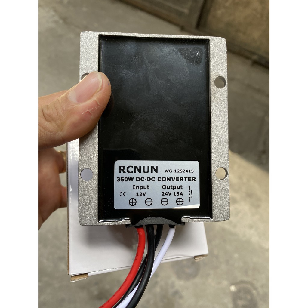 Bộ đổi điện DC 12v lên điện DC 24V 15A chống nước