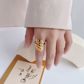 Nhẫn Chất Liệu Thép Titan Mạ Vàng 18k Thiết Kế Đơn Giản