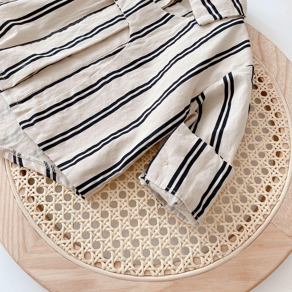 🍄🍄🍄 ÁO SƠ MI KẺ SỌC VẠT CÀI DÀI TAY BÉ TRAI >>>> #180kkkk___1c