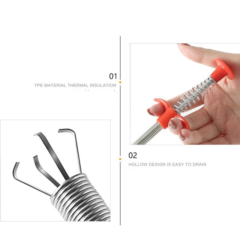 Dụng cụ thông tắc ống thoát nước 60 / 160cm tiện lợi