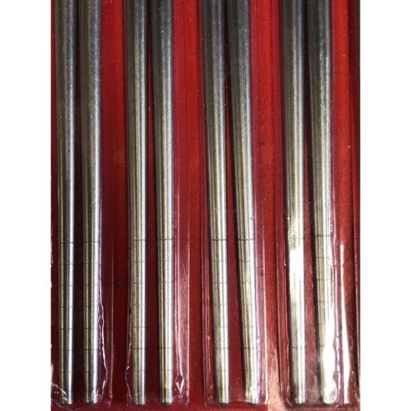 10 đũa ăn cơm inox xịn bóng sáng sang trọng có xoắn chống trơn