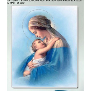 【HOT】CÓ SẴN💥 FREESHIP 💥 Tranh Tô Màu Số Hóa Tranh Công Giáo Đức Mẹ Maria CG003  💥 CAO CẤP 💥 Đã Căng Khung DIY